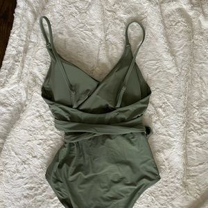 AERIE | Olive Green Wrap One Piece Size M